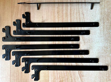 8x Winkel Regalträger 28 cm schwarz Regalsystem seitliche Arretierung