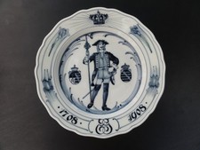 Porzellan, Meissen, Regimentsteller, Militaria, um 1908, Jubiläum