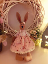 Oster Hase Tilda Puppe Deko Shabby Chic Landhaus  rosa