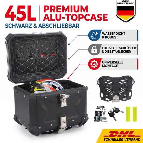 45l motorrad alu topcase - alu,