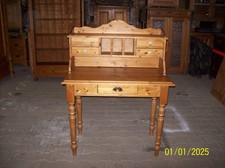 SEHR SCHÖNER WEICHHOLZTISCH MIT AUFSATZ / SEKRETÄR!