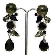 Neu mit Etikett OTAZU grau & schwarz Ohrhänger durchbohrte Ohren - 2,5 Zoll