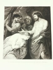 STICH NACH RUBENS DER AUFERSTANDENE CHRISTUS VERGIBT DEN REUIGEN SÜNDERN 40x30cm