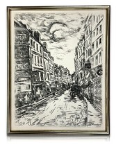 Maurice de Vlaminck 1876-1958 - Radierung - Paris - La Rue de la Glacière 1937