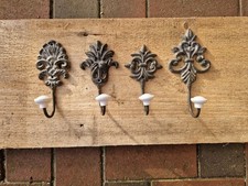 4x Keramik Kleiderhaken