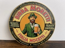 BIRRA MORETTI Blechschild 20cm Bier Pils Werbeschild Retro Vintage BAR DEKO