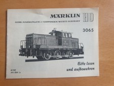 Märklin Bedienungsanleitung 3065 V60
