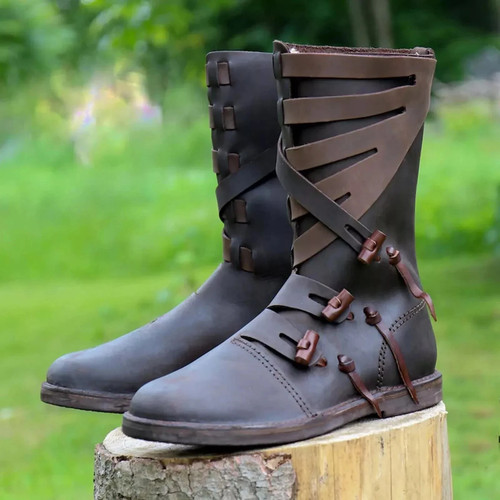 Mittelalter leder stiefel - mittelalter,
