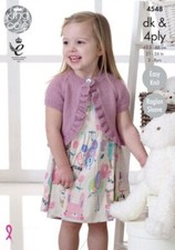 King Cole DK Und 4ply Easy Knit Strickmuster Boleros 4548