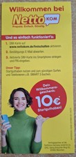 NettoKom Prepaid Sim Karte mit  10,00 € Startguthaben
