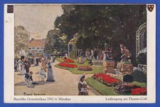 Bayern 1912 Privat-GA Postkarte Gewerbeschau München - Laubengang