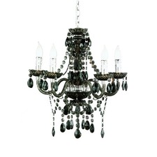 B-Ware Reality|Trio Acryl Kronleuchter Lüster, 5-flammig, schwarz