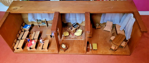Antike puppenstube schule - antike,