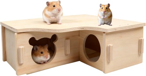Natürliches holz hamsterhaus - natürliches,