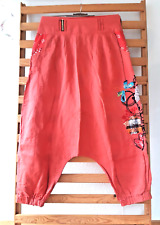 DESIGUAL Hippie Ethno Boho Sarouel ROT Goa Harems Hose LIBELLE Glitzer XL BW42