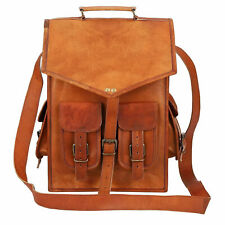 Vintage Echtleder Rucksack Rucksack Kurier Laptop Schulranzen neue Tasche
