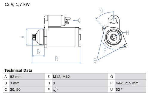 Anlasser starter bosch - starter, 986