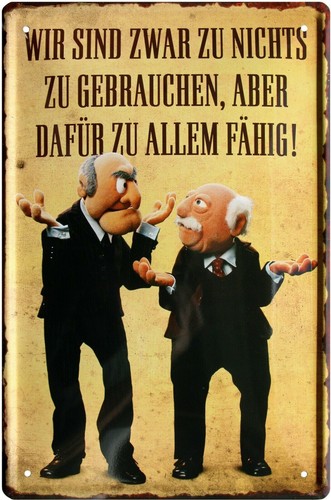 Blechschild 20x30 muppets - muppets, zu