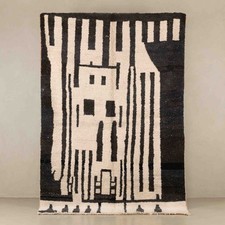 Fouziya - Marokkanischer Teppich Handarbeit - Beni Ourain Rosa Marokkanischer...