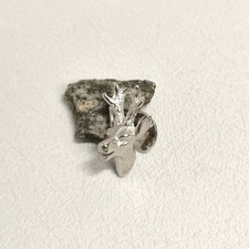 Hirsch Geweih Rehbock Pin Jagd Wild Jäger Trachten Wildtier antik Silber 925/-