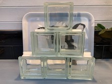 6 x Glasziegel Baustein 115 mm x 115 mm x 80 mm Architektur Wand Quadrate - Solaris