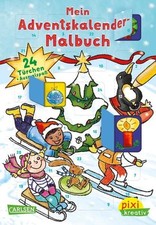 Pixi kreativ 90: Mein Adventskalender-Malbuch (90): 24 Türchen + Ausmalspaß