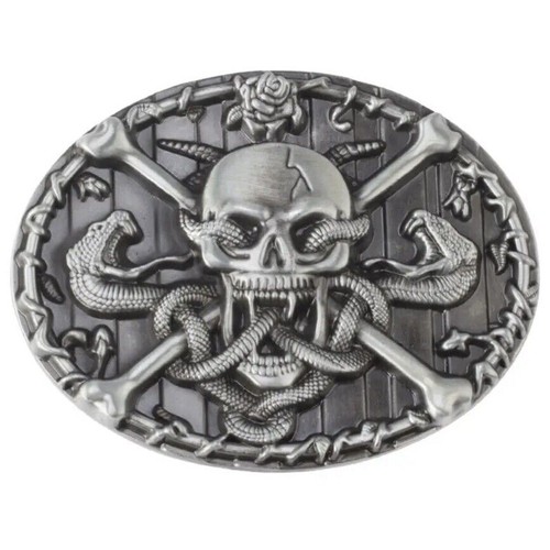 Gürtelschnalle metal skull - metal,