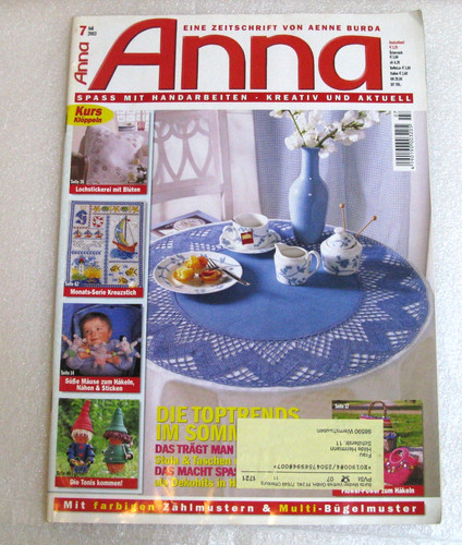 Handarbeitsheft anna burda - handarbeitsheft,