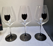 3 Stück Dom Perignon Champagner Riedel Kristallgläser - ca.  0,2 L - 24 cm hoch