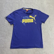 PUMA F1 Herren T-Shirt Kurzarm Gr. L Racing Sport Training Logo 21112 Lila