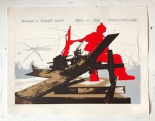 Igael Tumarkin – Homage to Robert Capa, 1989  Siebdruck - Israelische Avantgarde