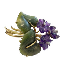 Veilchen Brosche Amethyst