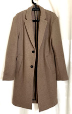 Zara Wollmantel Jacke Mantel Herren Gr. S / 48-50 Taupe Braun Wollmischung
