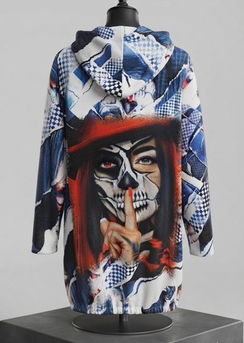 Oversize longjacke mit kapuze - oversize-longjacke,