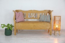 schöne Truhenbank im Landhausstil, Bank "140 cm breit" Weichholz massiv