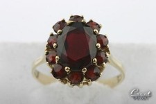 Granat Ring antik 8k 333 Gelb Gold Gr 54 17,2mm Top!  