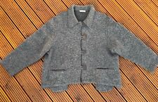 Jacke Kurzjacke Wolle WASCHBÄR XL 44/46 grau warm weich schick Herbst Lagenlook