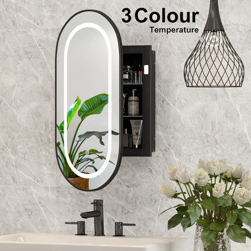 Spiegelschrank 40cm mit led - mit,
