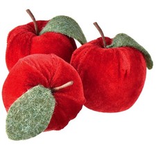 Deko apfel stoff rot samt - deko,
