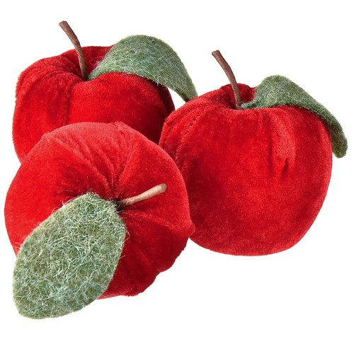 Deko apfel stoff rot samt - apfel, filz