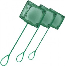 5x Aquarium Kescher 15 cm grün Fischfangnetz Garnelen-Netz Fangnetz