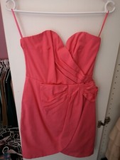 H&M Kleid Bandeau Korall