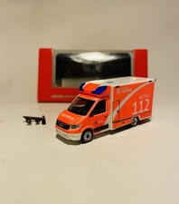 Herpa 097338 MAN TGE Fahrtec Rettungswagen Berliner  Feuerwehr RTW 1:87 Selten