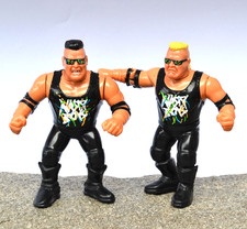 Hasbro WWF Wrestling Tag Team Figuren Serie 4 Nasty Boys