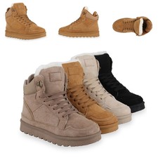 Damen Warm Gefütterte Sneaker High Bequeme Profil-Sohle Schuhe 841867