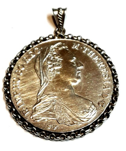 Münz anhänger silber maria - anhänger,