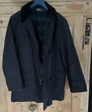 Coole Outdoor-Jacke POLO RALPH LAUREN Schwarz Cordkragen Kariert Gr. XL  Top!