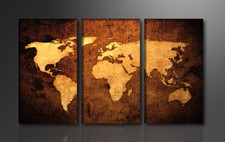 Bilder Leinwand Weltkarte