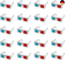 3D Brille 20 Paar Papier rot