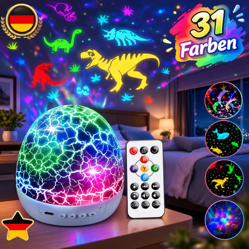 Dino nachtlicht projektor - dino-ei,